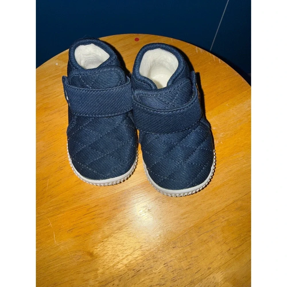 BM City BM Toddler Navy Quilted Fleece Lined Sneakers US 5 M17FW00207130